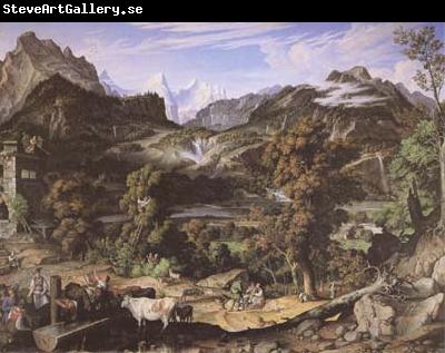Joseph Anton Koch Seiss Landscape (Berner Oberland) (mk09)